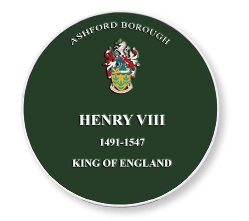 Henry VIII (1491-1547) digital green plaque. King of England.