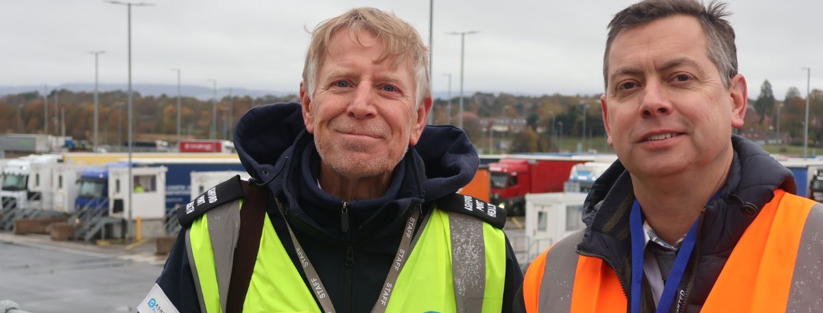 Cllr Bill Barrett (right) with Port Health Director, Anthony Baldock