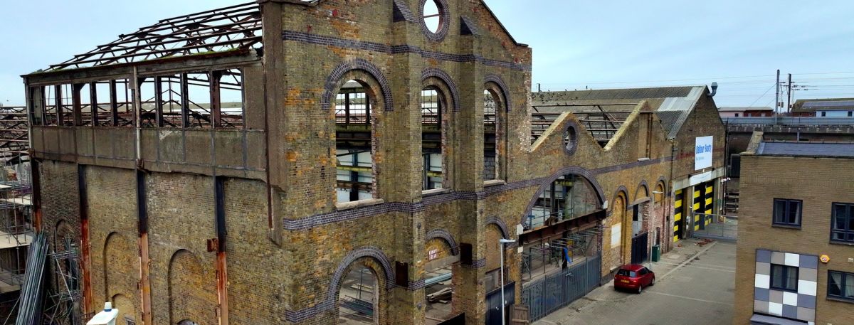 Listed building work progressing at Newtown Works