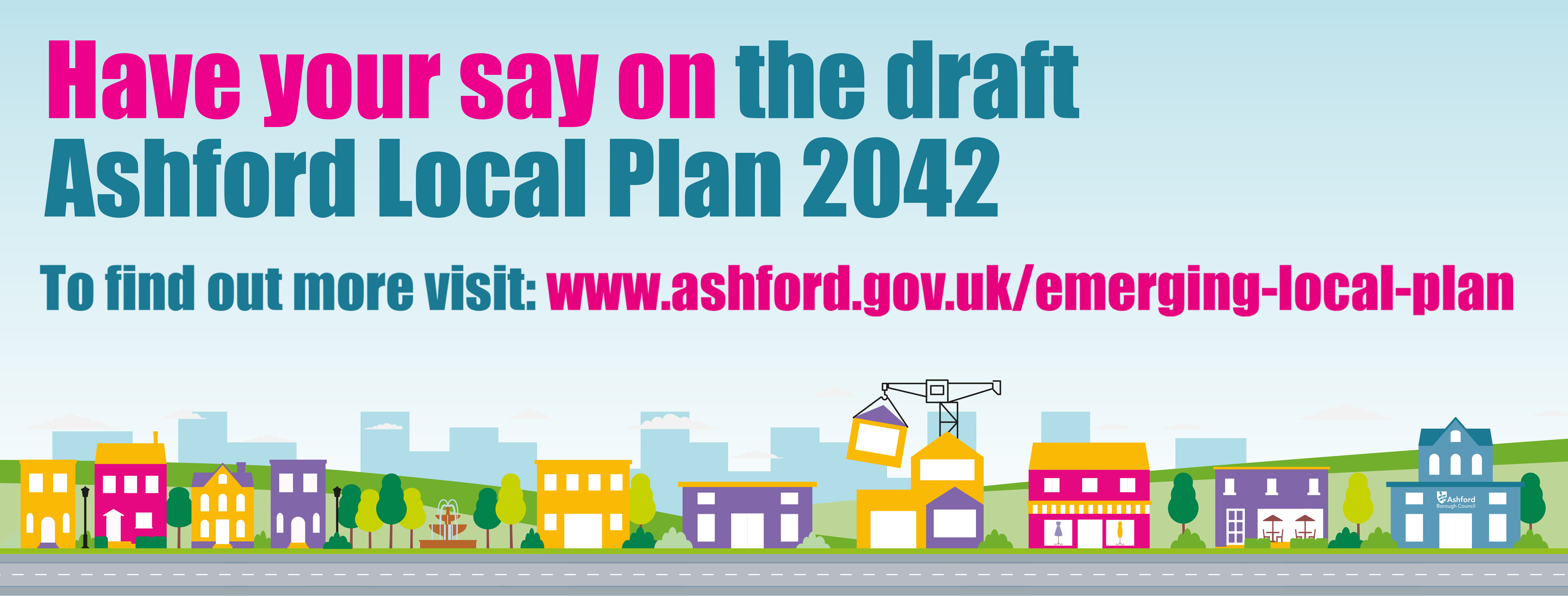 Have your say on the draft Ashford Local Plan 2042! To find out more, visit: www.ashford.govuk/emerging-local-plan