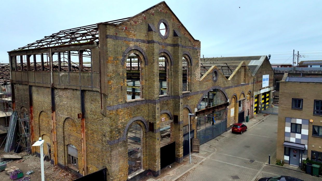 Listed building work progressing at Newtown Works