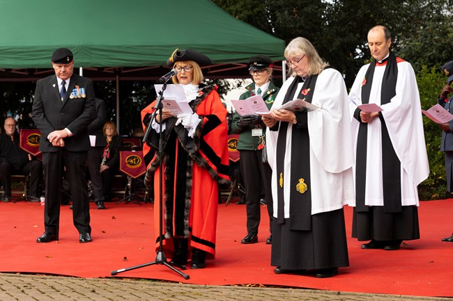 The Mayor of Ashford together with the Chaplin of the RBL