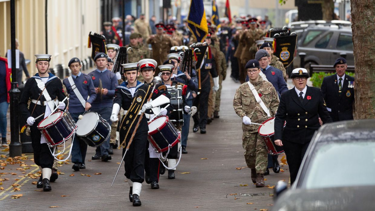Ashford's Armed Forces community marching through Ashford Town Centre tile