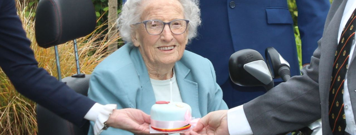 Ashford resident Joyce Dawes celebrating her 105th birthday