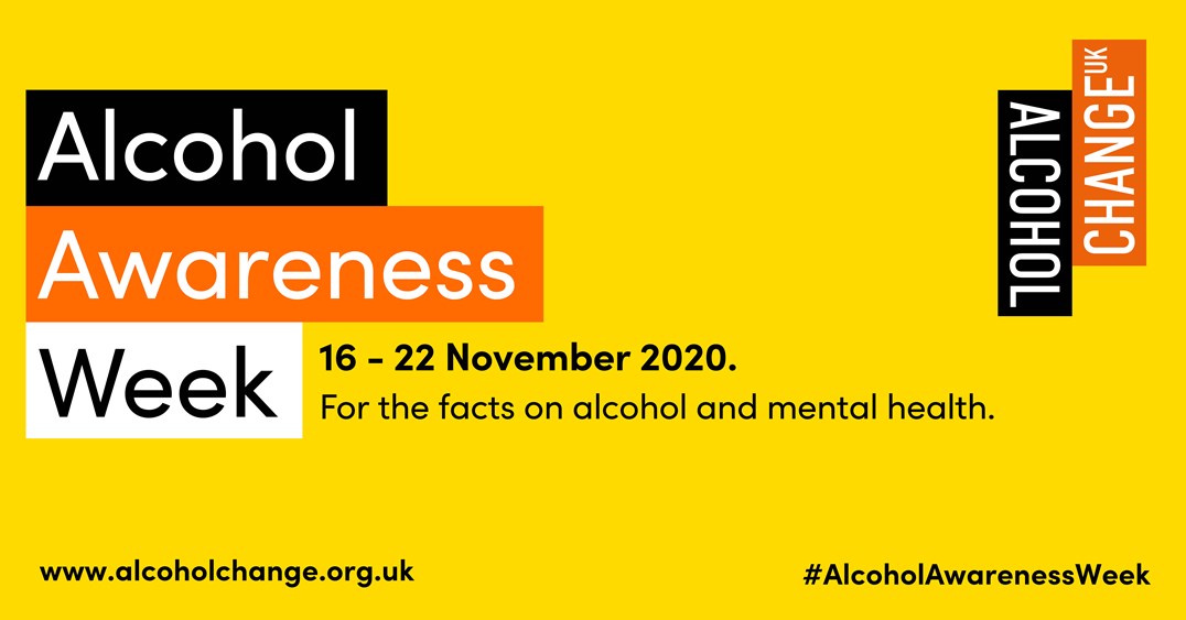 Graphic banner for Alcohol Awareness Week 2020