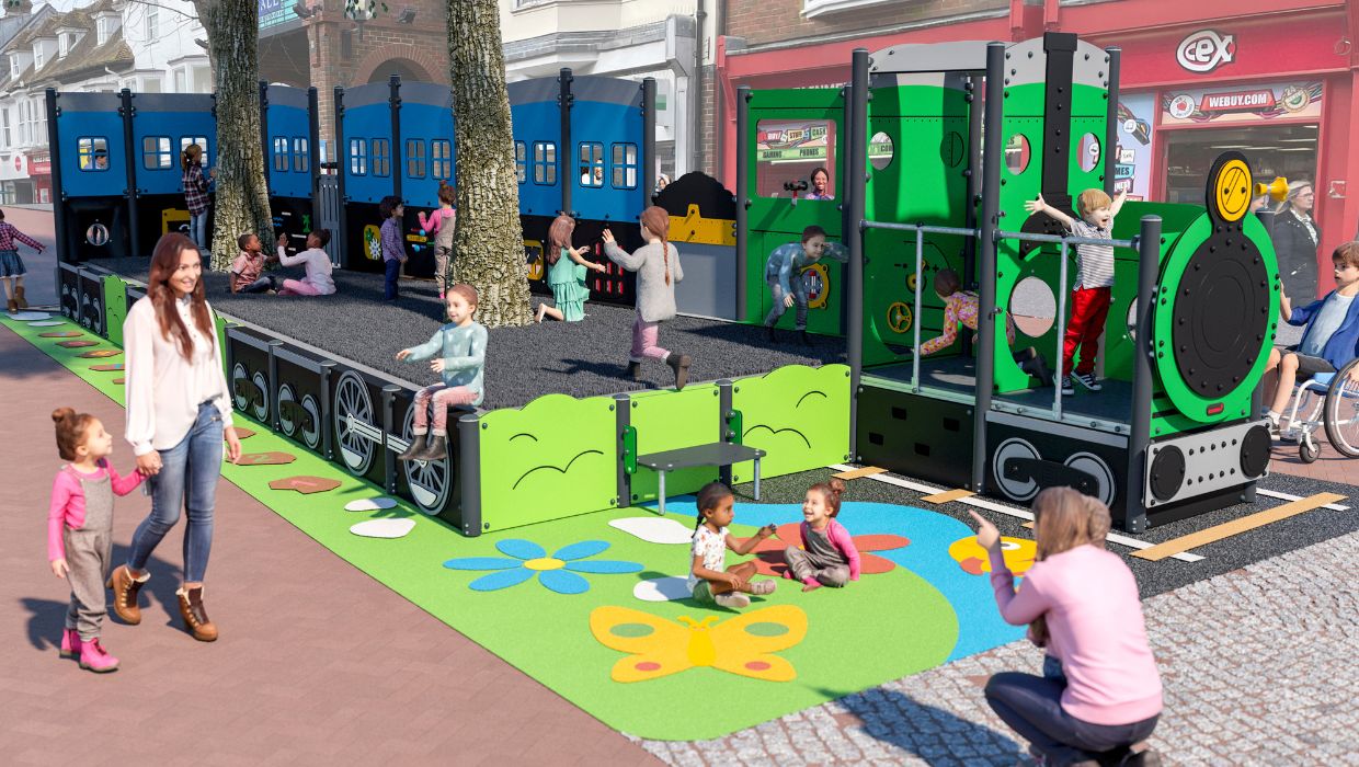 CGI of play train for children