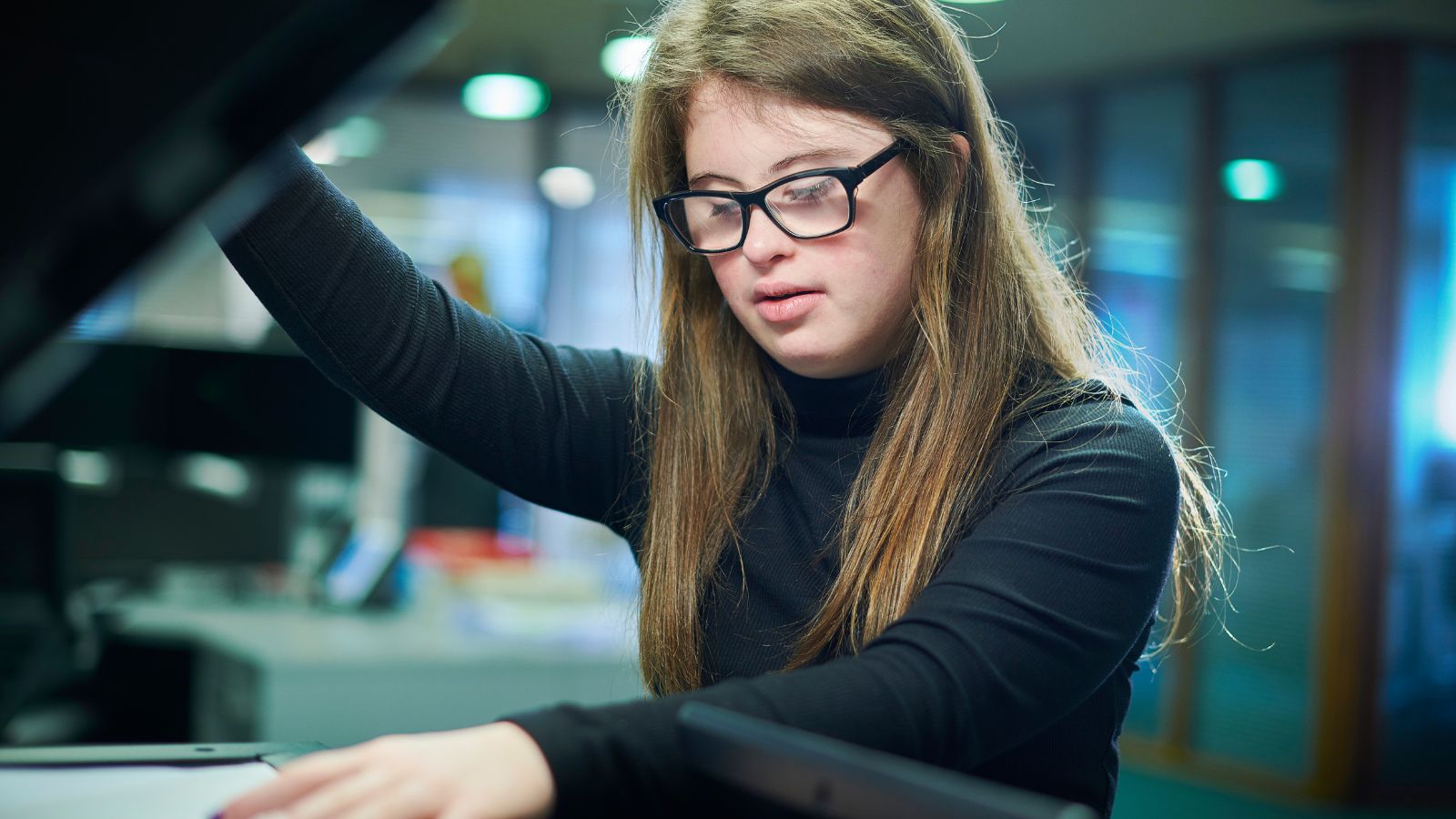 Image entitled work experience student printing