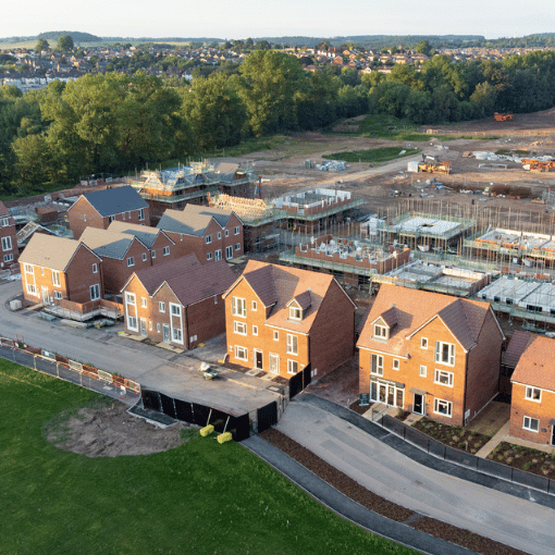 Image entitled aerial photo of new housing development