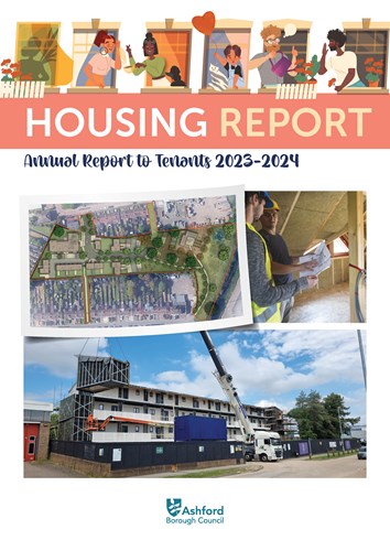 Front cover of Ashford Borough Council Housing Annual Report for Tenants 2023-24