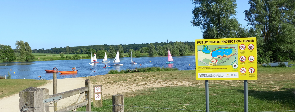 News article entitled Public Spaces Protection Order introduced to Conningbrook Lakes