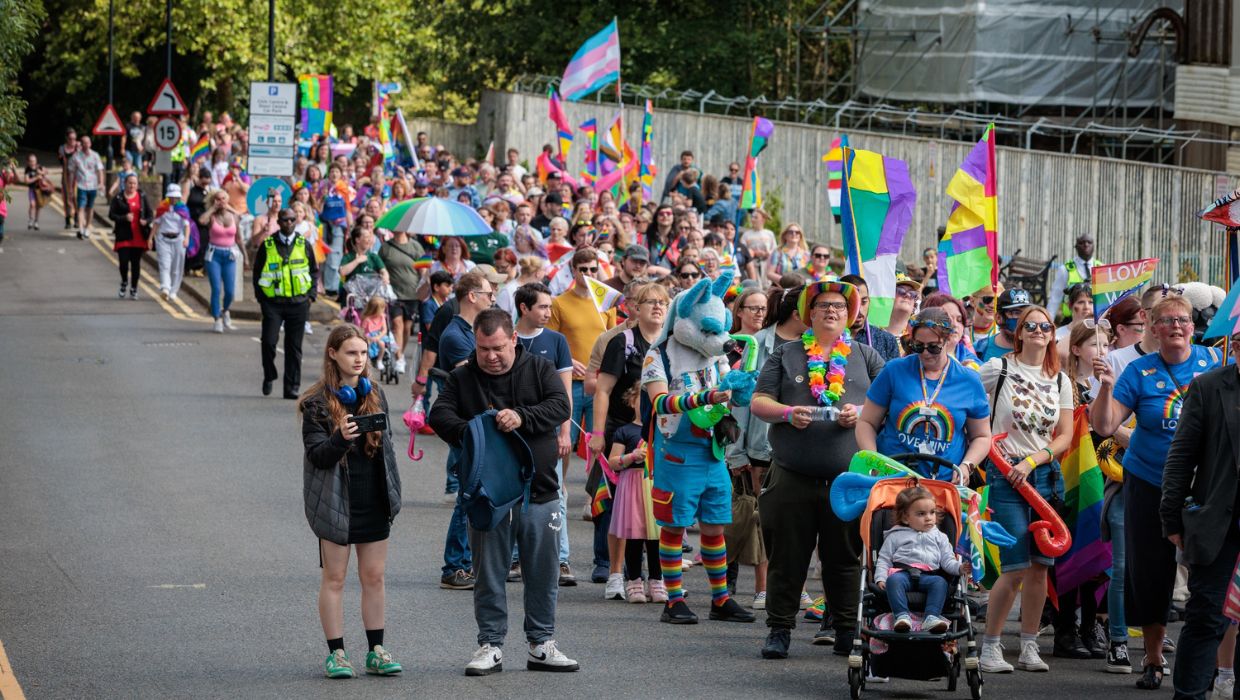People attending Ashford's first Pride event in June 2024 tile