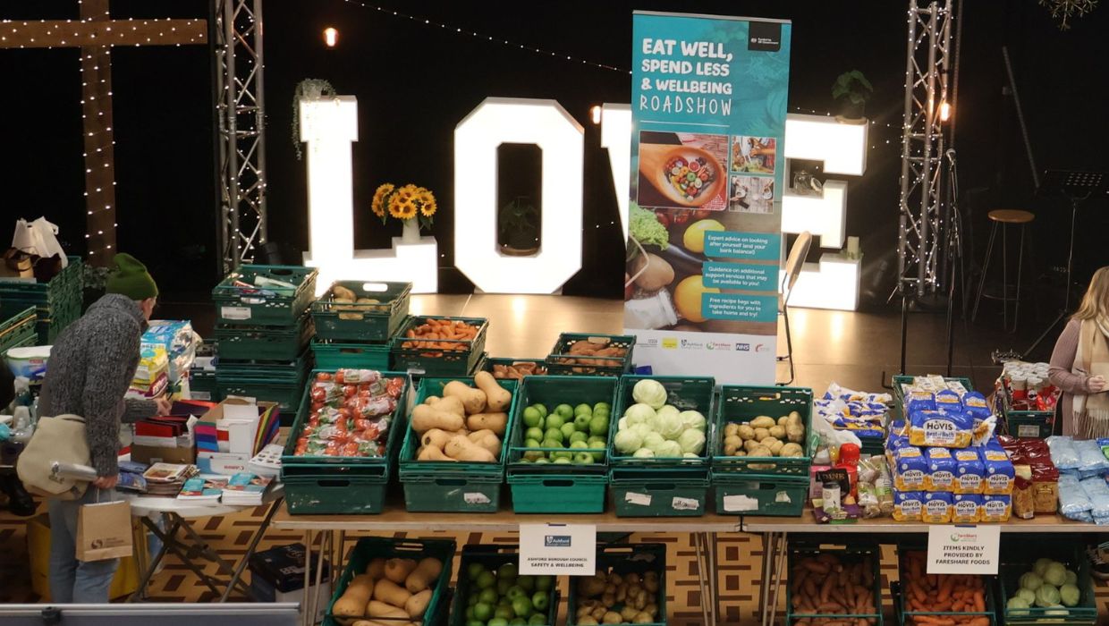 Fresh fruit and vegetables being provided to the community in Willesborough, Ashford tile