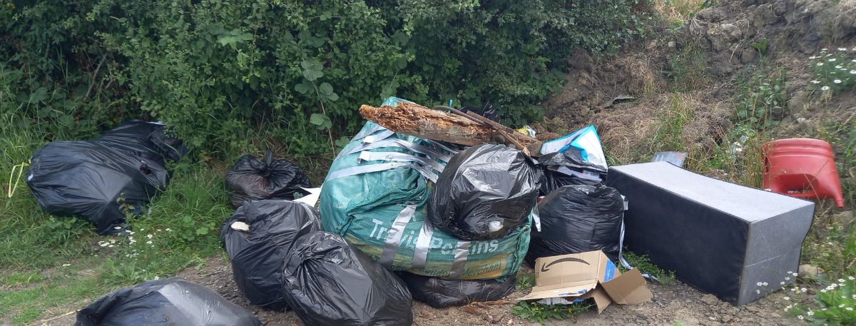 Rubbish dumped in Singleton, Ashford